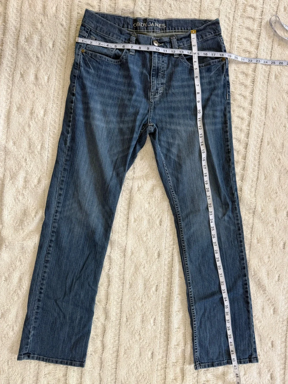 Cody James Straight Leg Jeans Medium Wash Western Denim Size 34x32